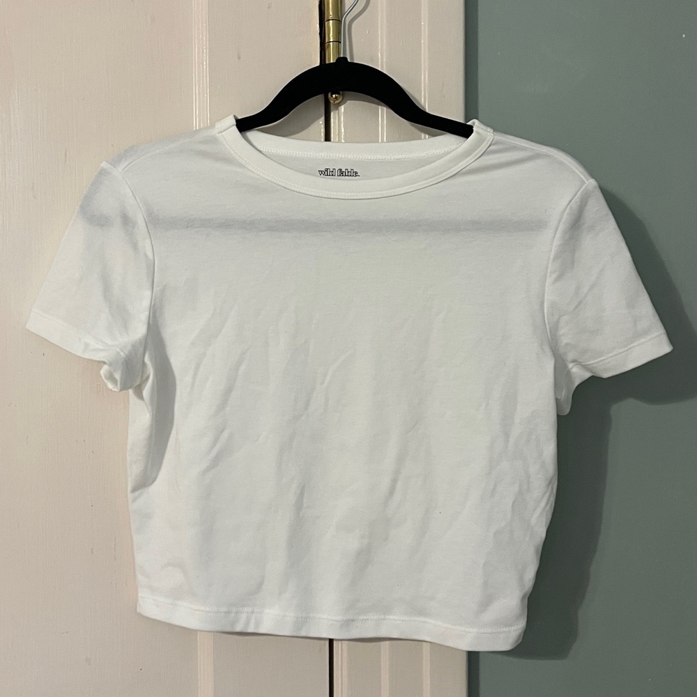 Wild Fable White Crop Top